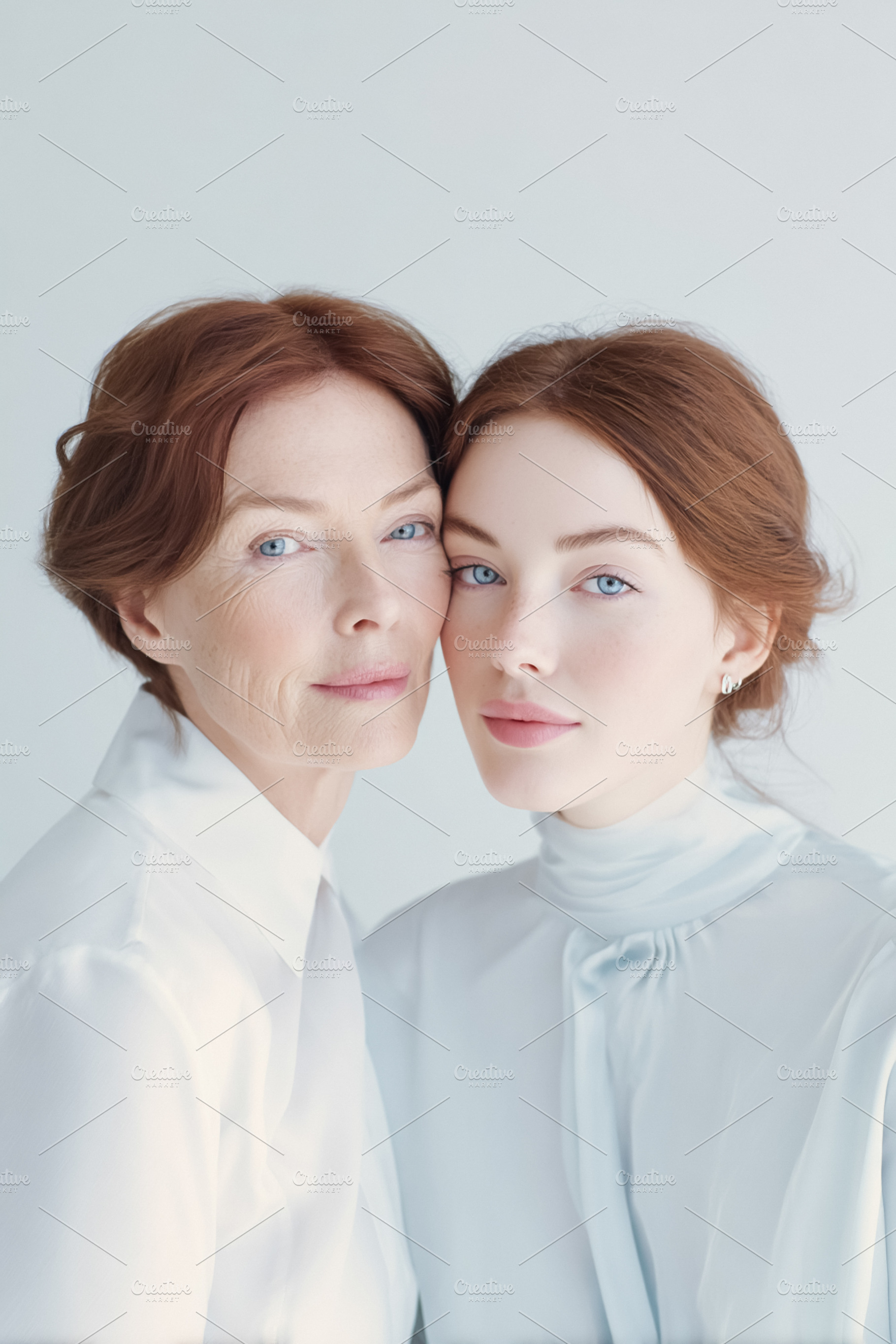 Mother and daughter bonding, showing family love, generational c, a Photo by Studio ANNA