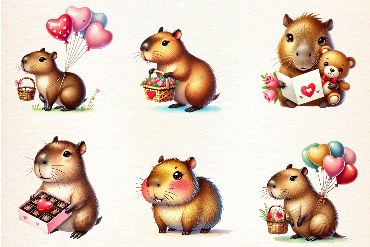 Capybara Valentine, an Illustration by DreamArtGraphic (Photo 5 of 5)