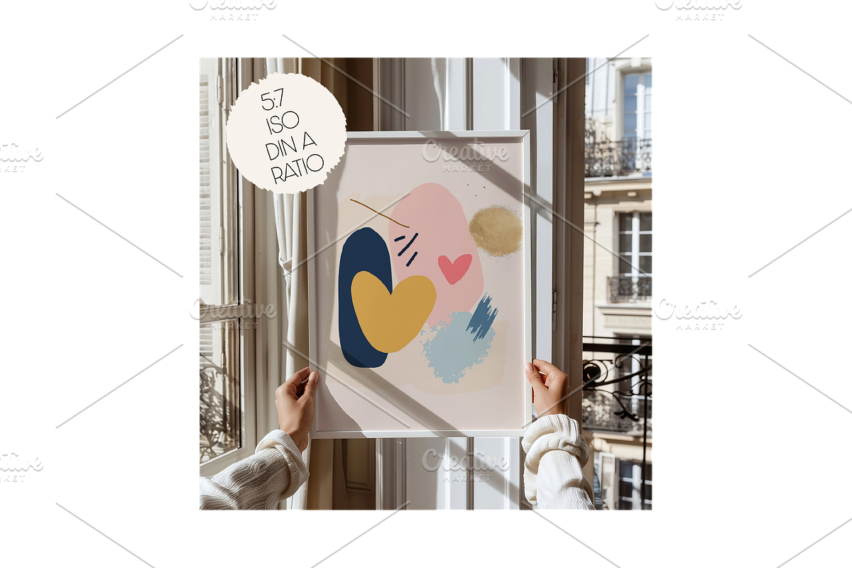 PARISIAN WINDOW Frame With Person, a Household Mockup by MOAROShop (Photo 3 of 6)