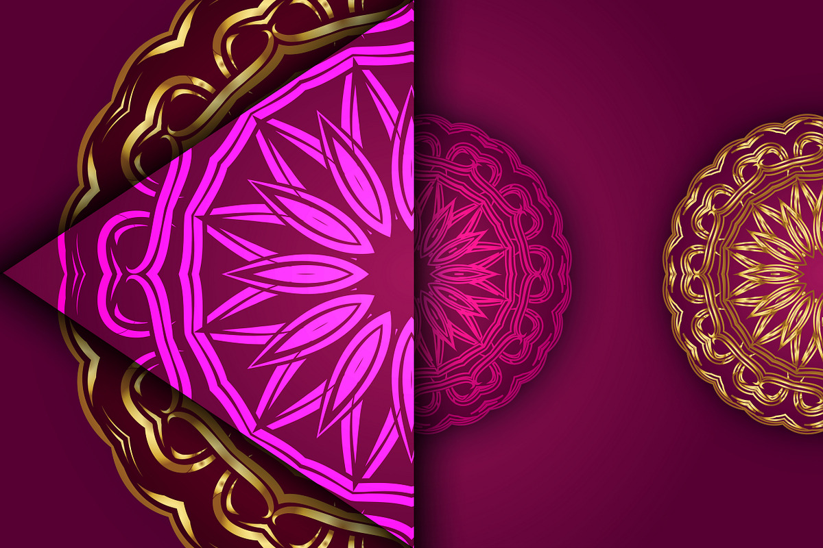 Mandala Oriental Floral art Bundle, a Background Graphic by NJ Himel (Photo 9 of 97)