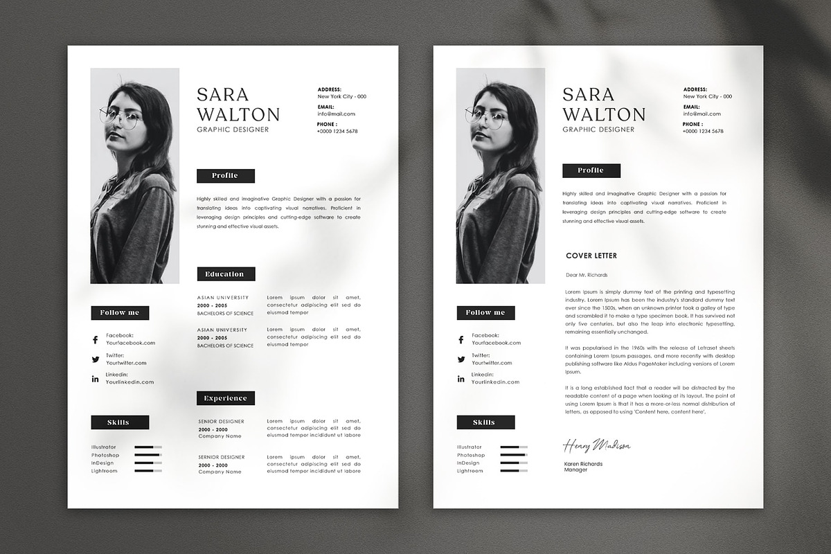 Minimal Resume CV, a Resume Template by Saman Osama (Photo 3 of 3)