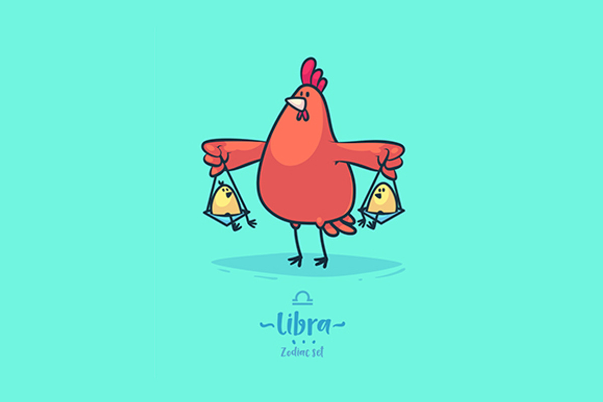 Libra (Zodiac set), an Animal Illustration by Krolone