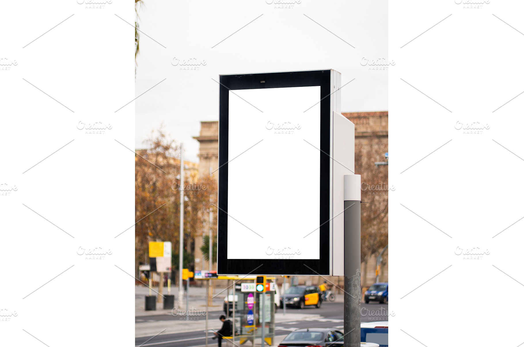 Blank vertical digital billboard, a Business Photo by volodymyrshtun13795