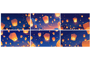Diwali paper lanterns. Night, an Object Illustration by Stock-Smart-Start