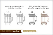 Minimal coffee icons, an Outline Icon by Picture Window (Thumbnail 5 of 5)