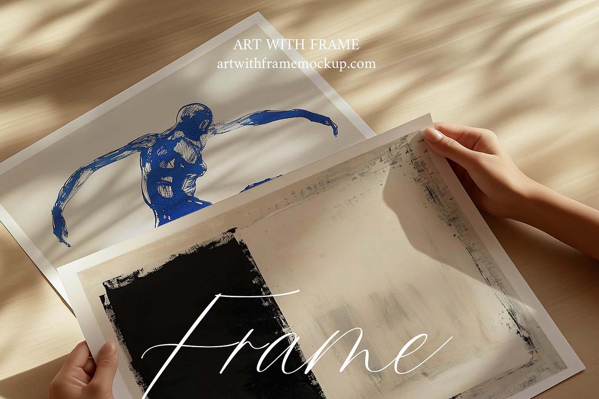10 Frame Mockup with person 3, a Merchandise Mockup by ArtwithFrame (Photo 11 of 14)