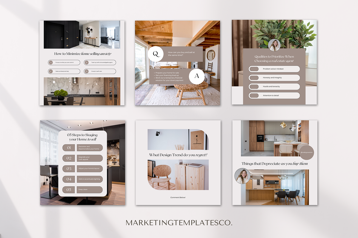 Aesthetic February Real Estate Posts, a Social Media Template by Marketing Templates Co. (Photo 2 of 9)