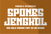 Spones Jengkol, a Sans Serif Font by QR Design Studio (Thumbnail 1 of 7)