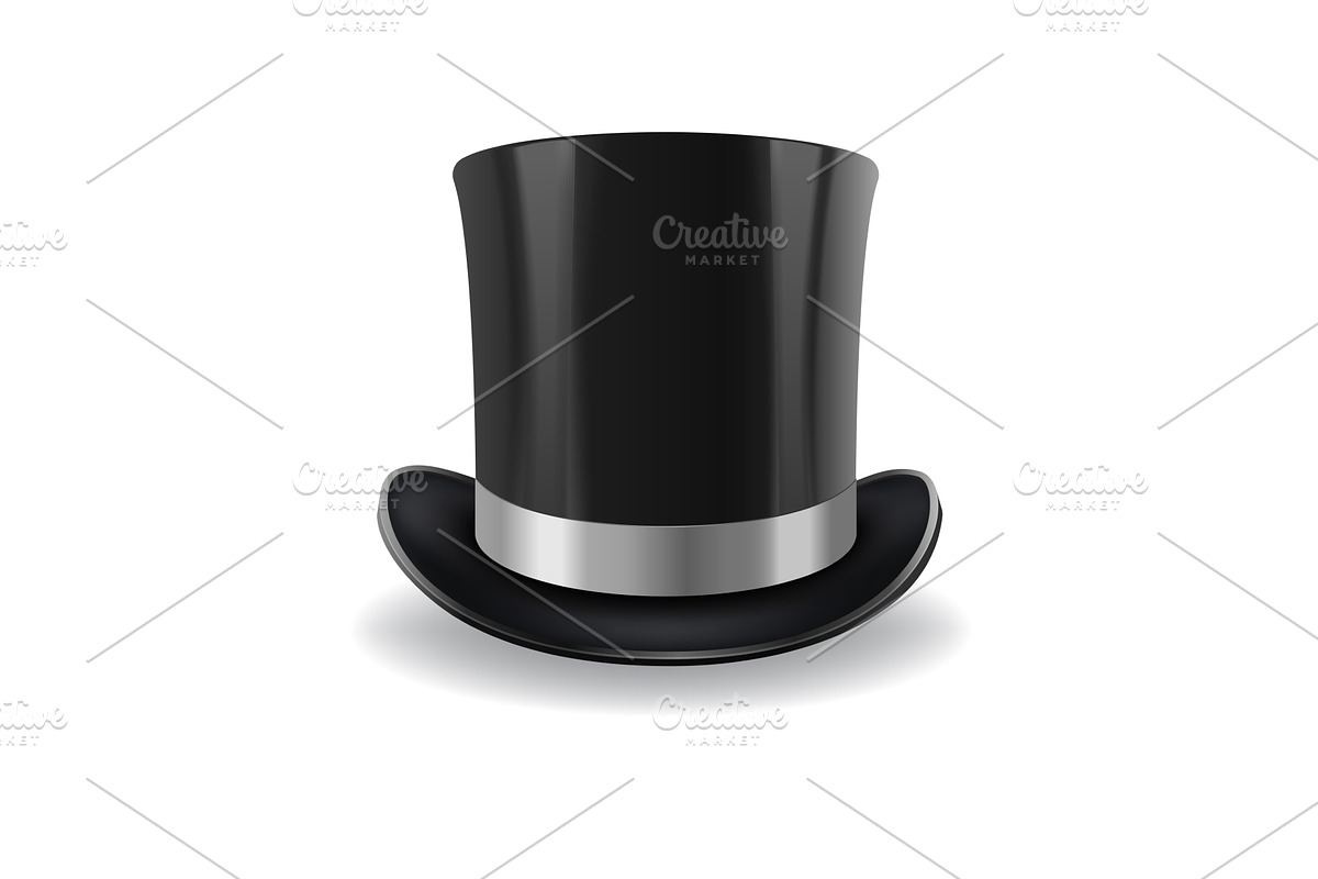 black gentleman hat, an Object Illustration by piter.goskov