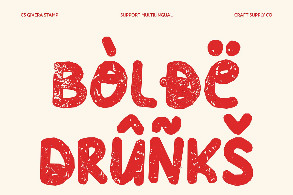CS Givera Stamp, a Handwritten Font by Craft Supply Co. (Photo 7 of 8)