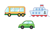 Cute cartoon transport set, a Transportation Illustration by Cmeree (Thumbnail 2 of 4)