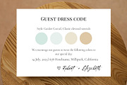 Minimalist dress code attire card, a Card Template by EvaTemplates (Thumbnail 2 of 5)