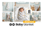 Baby Blanket Mockup Bundle (x8 PSD), an Apparel Mockup by Mockups Studio (Thumbnail 1 of 8)