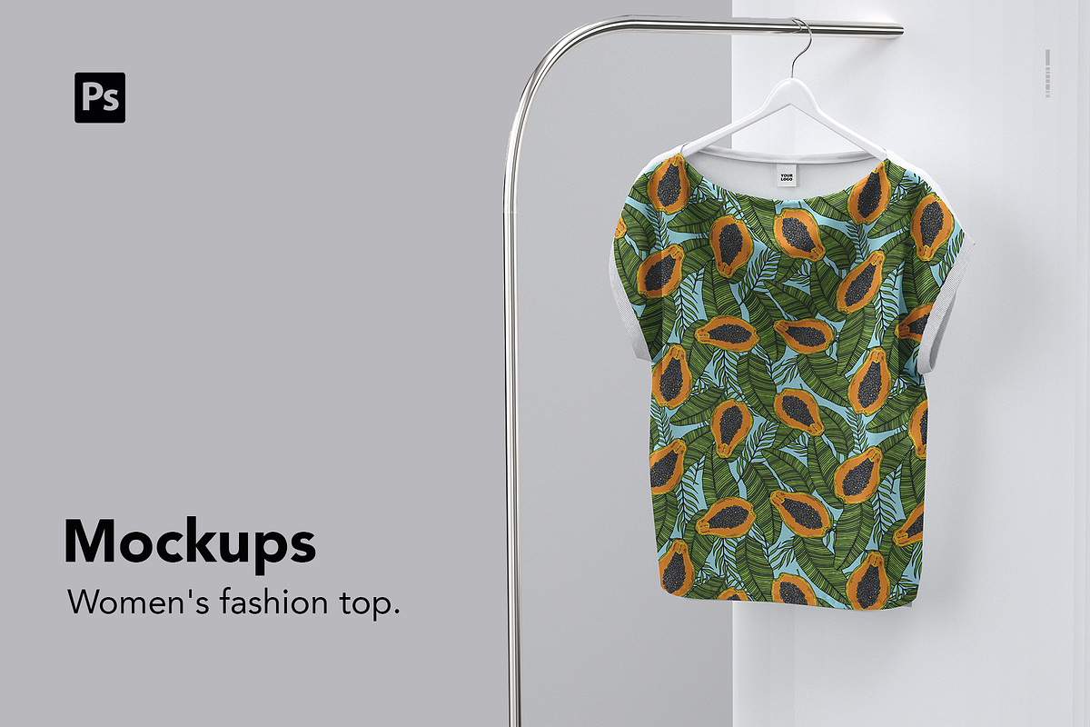 Fashion women's top mockup., a Shirt Mockup by Irena Matiash shop (Photo 1 of 5)