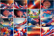 4th of july Digital Paper, a Texture Graphic by Forhadx5 (Thumbnail 3 of 8)