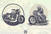 Retro Classic Car & Motorcycle, a Seasonal Illustration by Krizvector Artwork Shop (Thumbnail 3 of 4)