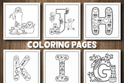 Alphabet Latter Coloring for Kids, an Education Illustration by Design Station (Thumbnail 4 of 5)