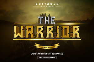 Warrior Editable Text Effect