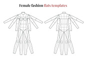 Female Fashion Flats Templates, a Person Illustration by Shorena Fashion Draws (Thumbnail 2 of 8)
