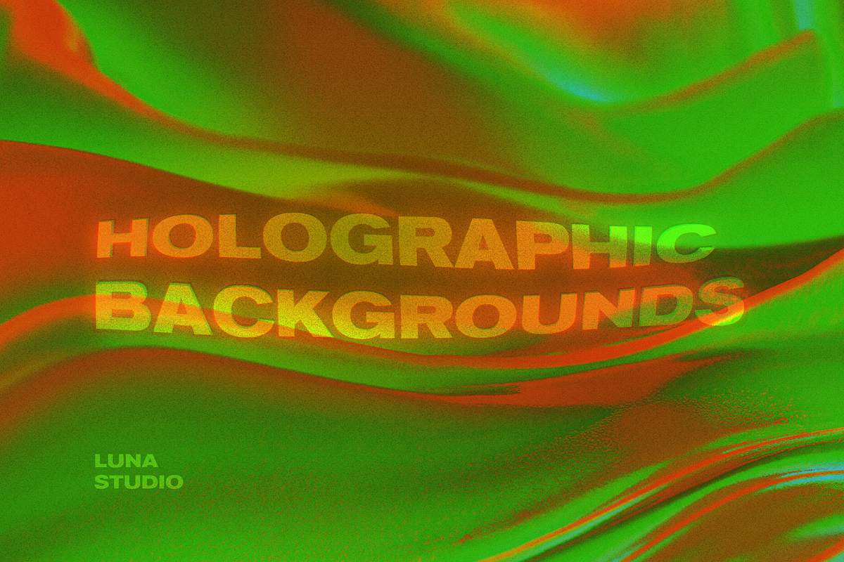 Holographic grainy backgrounds, a Background Graphic by Luna Studio (Photo 9 of 10)