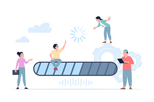 Work progress bar concept. Project, a Technology Illustration by LadadikArt
