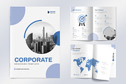 Corporate Brochure Layout with Blue, a Brochure Template by graphypix (Thumbnail 1 of 8)