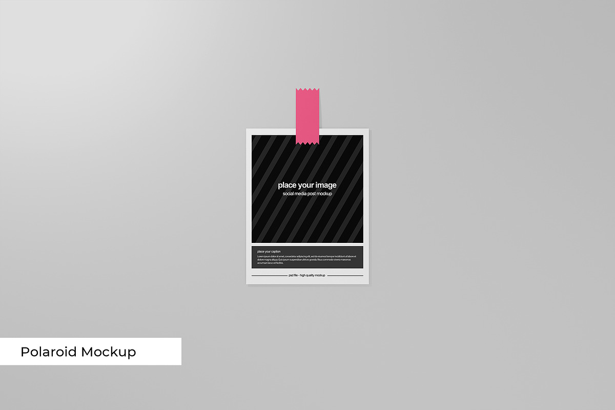 Polaroid Social Media Mockup, an Advertising Mockup by mrfauzi (Photo 1 of 3)