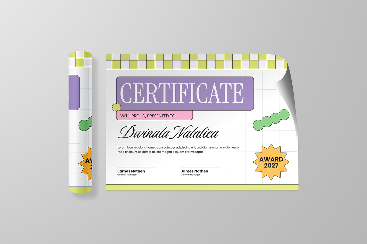 Colorful Pop Certificate Landscape preview 2