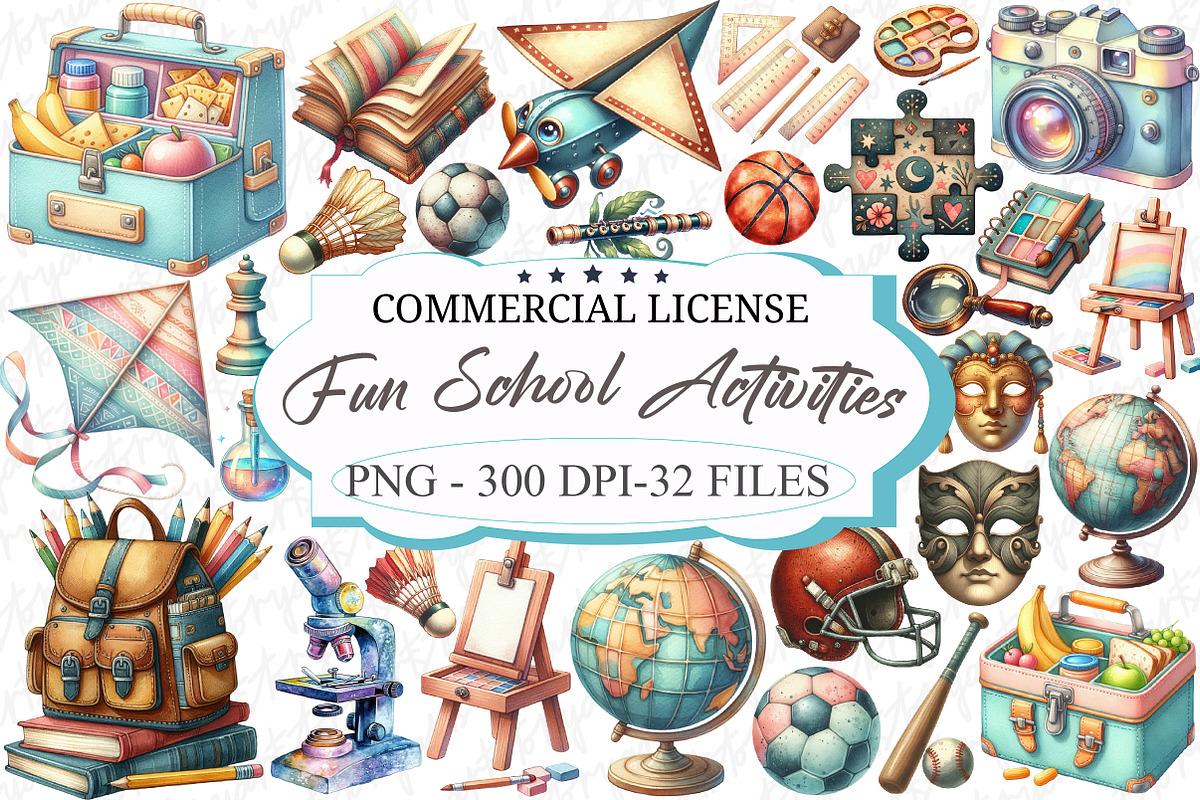 Fun School Activities Clipart, an Illustration by designcity5 (Photo 1 of 5)