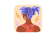 Fashion women hairstyles back view, a Person Illustration by PaperTrident (Thumbnail 10 of 11)