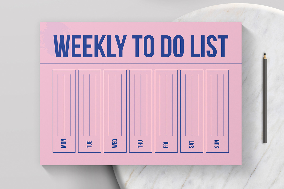 Weekly To Do List Planner Template, a Stationery Template by MightyDesign (Photo 3 of 6)