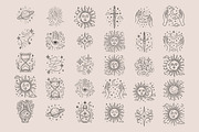 Celestial Boho Clipart – 96 Vectors, a Decorative Illustration by MuzaArtStudio (Thumbnail 8 of 10)