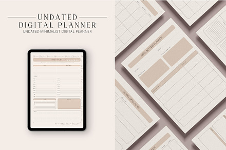 Undated Yearly Digital Planner | PDF