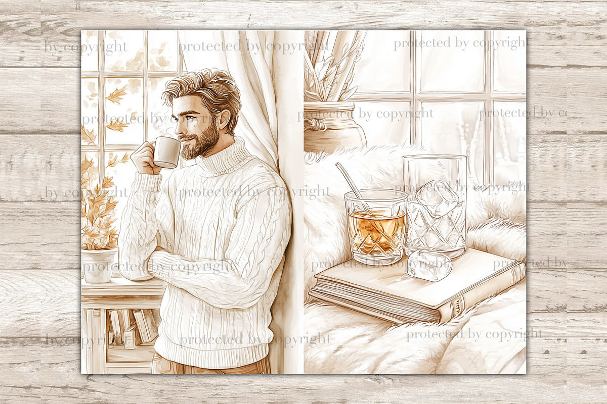 Neutral Autumn Junk Journal Pages, an Illustration by GlamArtZhanna (Photo 10 of 10)