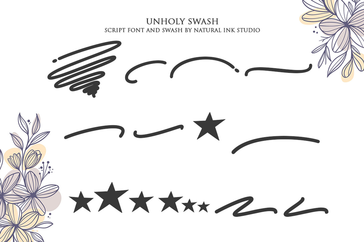 Unholy, a Script Font by Natural Ink Studio (Photo 6 of 7)