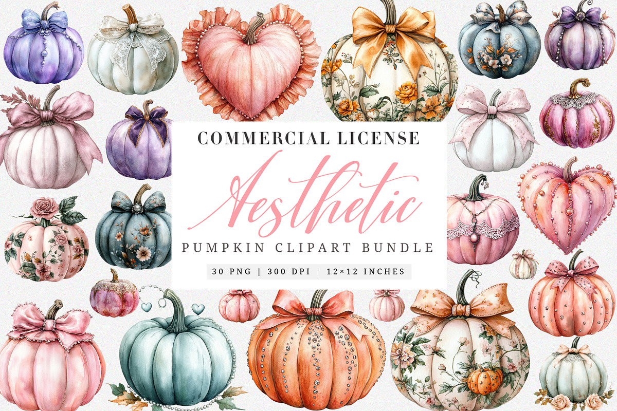 Aesthetic Coquette Pumpkin PNG, an Illustration by SinaCreation (Photo 1 of 7)