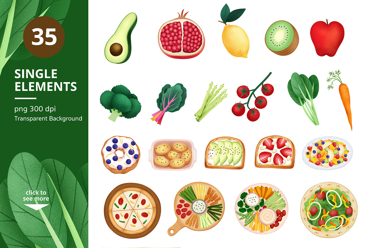 Vegan Joyful Gathering Digital Paint, a Food Illustration by CreativeValuation (Photo 2 of 11)