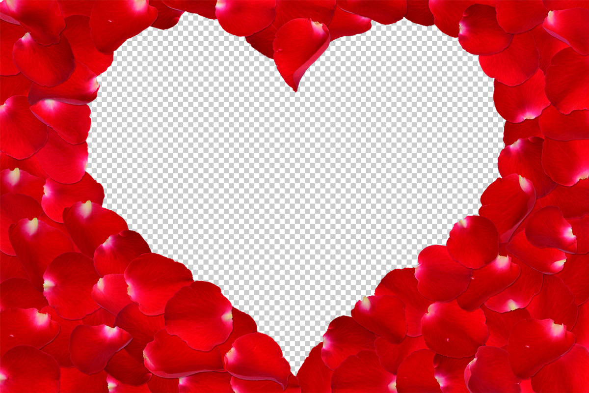 Rose Petals Couple Heart Frame, an Object Graphic by pixelworkz (Photo 5 of 5)