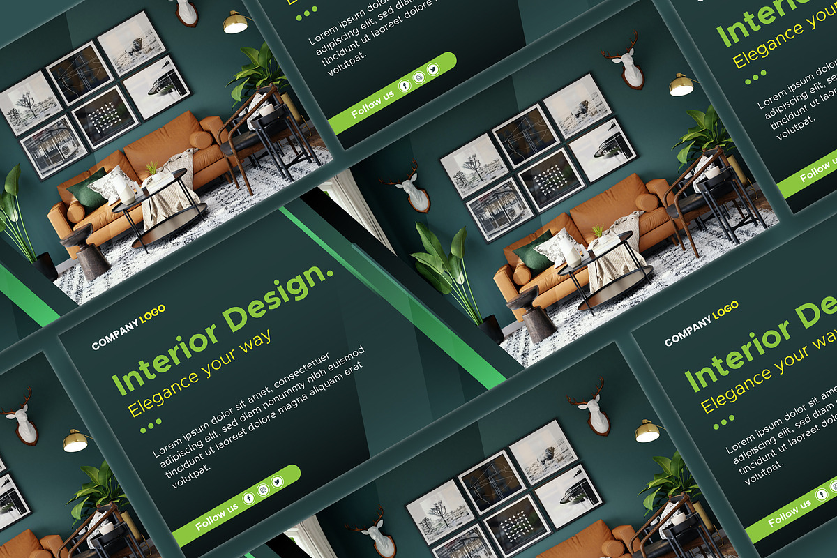 Interior Design Banner Template, a Social Media Template by Oshin Design