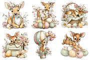 Whimsical Easter Cute Deer Clipart, an Illustration by Daily.Designs (Thumbnail 4 of 7)