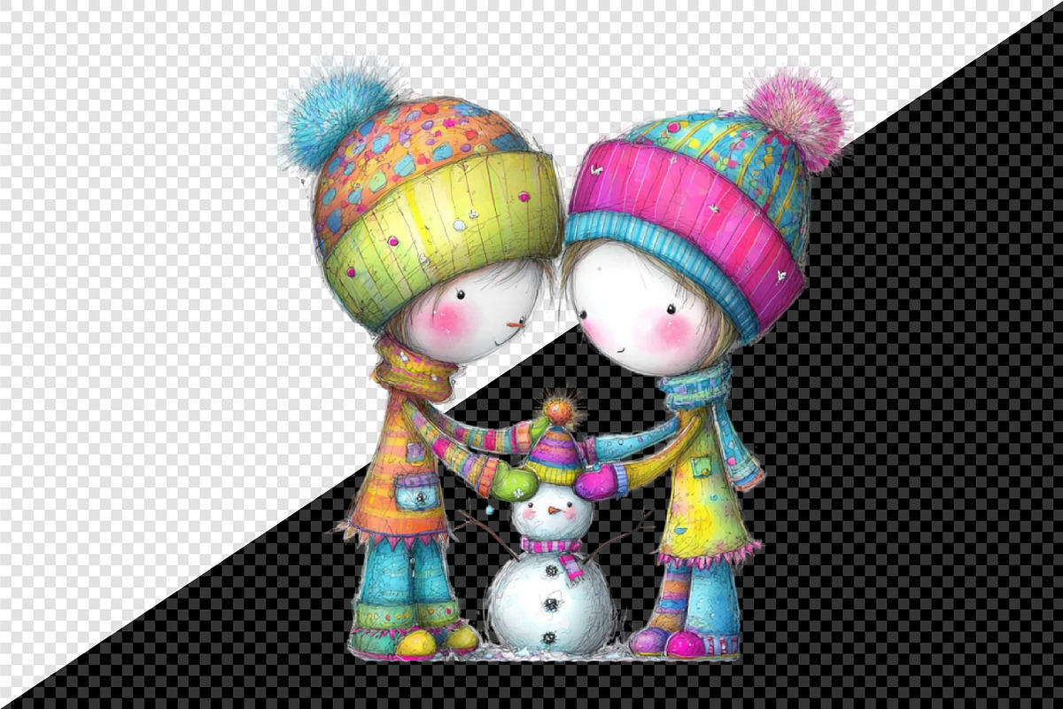 Whimsical Christmas Baby Kid Clipart, an Illustration by Creative Art (Photo 9 of 11)