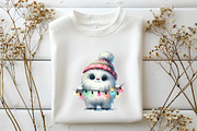 Christmas Cute Yeti Clipart, an Illustration by DreamArtGraphic (Thumbnail 5 of 6)