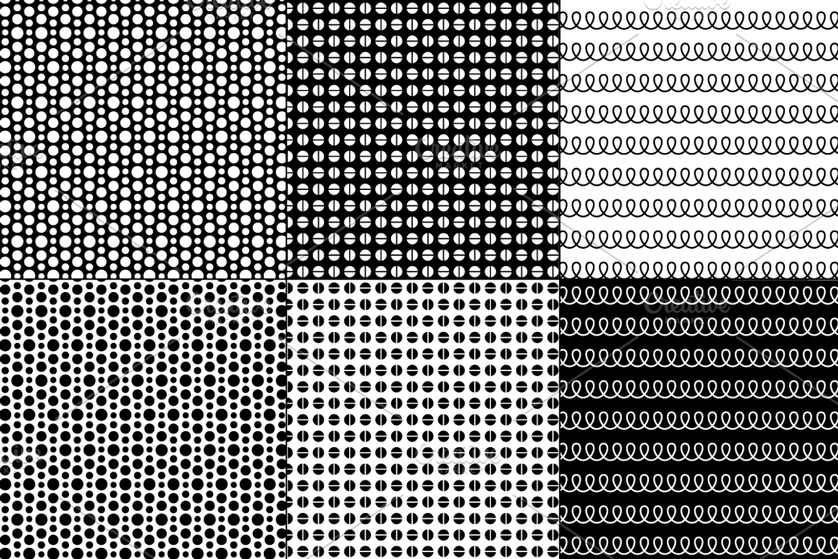 Seamless Black Geometric Patterns, a Pattern Graphic by Melissa Held Designs (Photo 6 of 8)