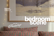 DIN A Festive Bedroom Mockup (PSD), a Household Mockup by WasMockups (Thumbnail 5 of 6)