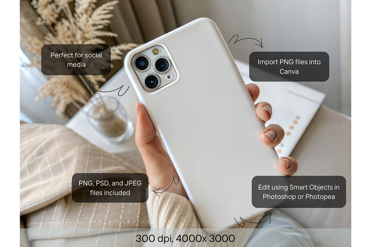Phone Case Mockup with Cozy Setting, a Product Mockup by MockupWizard (Photo 1 of 5)