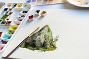 Watercolor Stone Pile Green Vector S, a Pattern Graphic by Deckar_art (Thumbnail 3 of 3)