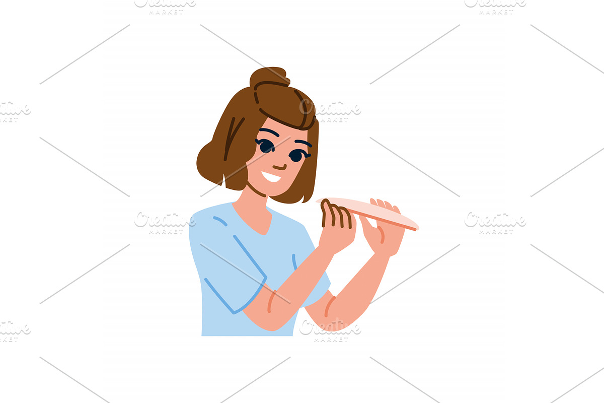 Beautician filing nails with nail, a Person Illustration by pikepicture