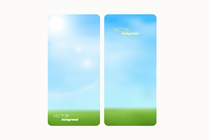 Vector spring banners