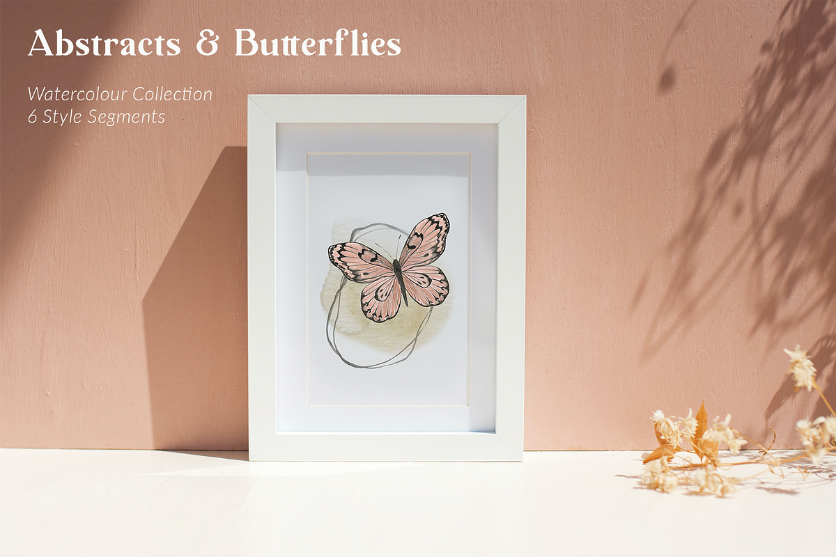 Abstract Butterflies Watercolor Set, a Texture Illustration by Ines Beatriz (Photo 2 of 10)