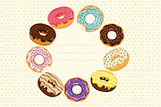 Cute donuts with colorful glazing, a Background Graphic by martynmarin (Thumbnail 5 of 11)
